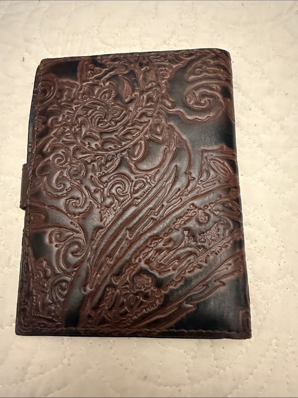 Patricia Nash Passport wallet ; Tooled Leather - Dark Brown - Picture 5 of 5